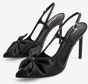Express Pointed Toe Bow Slingback Heels