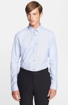 Thumbnail for your product : Paul Smith 'Byard' Trim Fit Pin Dot Stripe Dress Shirt