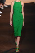 Thumbnail for your product : Roland Mouret Abersley waffle-knit crepe-paneled cotton-blend dress