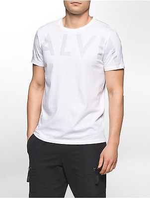 Calvin Klein Mens Slim Fit Exploded Wrap Logo T-Shirt