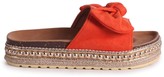 Thumbnail for your product : Linzi RARE - Orange Suede Slip On Slider With Bow Detail and Beaded Trim