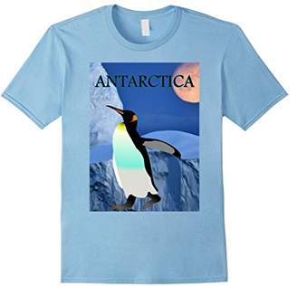 Antarctica Glacier with Penguin and Chill Out Moon T Shirt