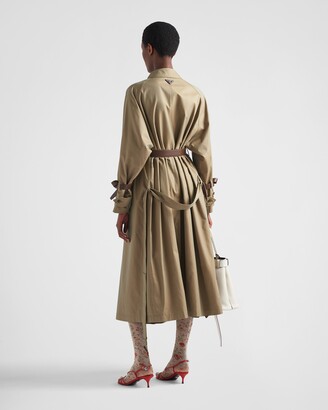 【プラダ・PRADA】Single-breasted cotton twill trench coat Prada Single-breasted cotton twill trench coat - ShopStyle