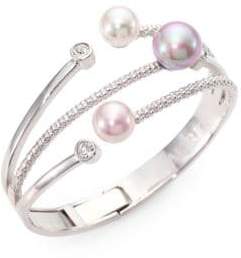 Majorica 10MM-12MM Multicolor Round Pearl Bangle Bracelet