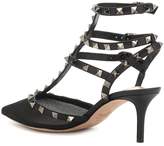Thumbnail for your product : Valentino Garavani Rockstud mesh and leather pumps