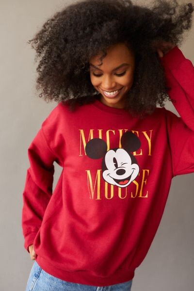Urban Outfitters Mickey Mouse Graphic Pullover Sweatshirt - ShopStyle