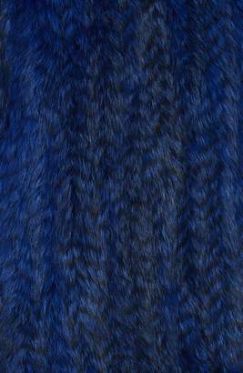Jocelyn Colorblock Genuine Rabbit Fur Infinity Scarf