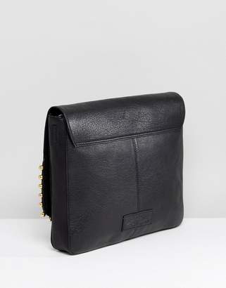 Urban Code Urbancode Leather Across Body Bag With Gold Studded Trim