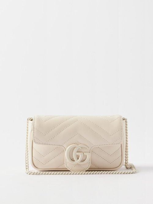Gucci GG Marmont Super Mini Leather Cross-body Bag - ShopStyle