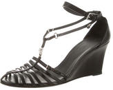 Thumbnail for your product : Hermes Leather Wedge Sandals