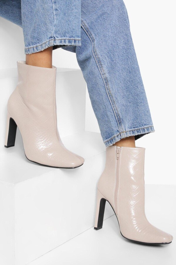 cream boot heels