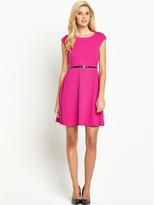 Thumbnail for your product : South Ponte Belted Skater Dress