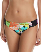 Thumbnail for your product : Trina Turk Bouquet Floral-Print Shirred-Side Hipster Swim Bikini Bottoms