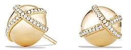 David Yurman Women's Solari Stud Earring with Diamonds in 18K Yellow Gold