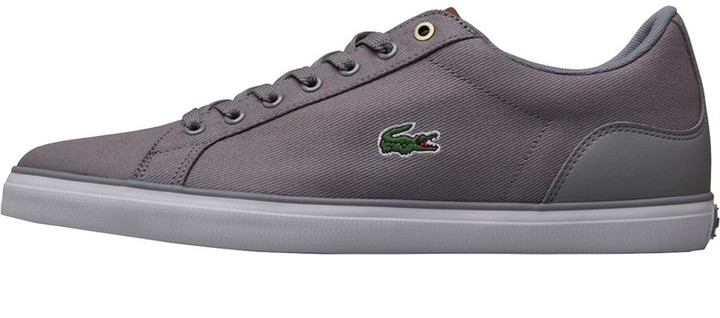 lacoste mens lerond trainers grey off 