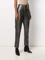 Thumbnail for your product : Alberta Ferretti high waisted leather trousers