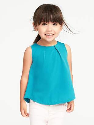 Old Navy Pleated Crepe Sleeveless Top for Toddler Girls
