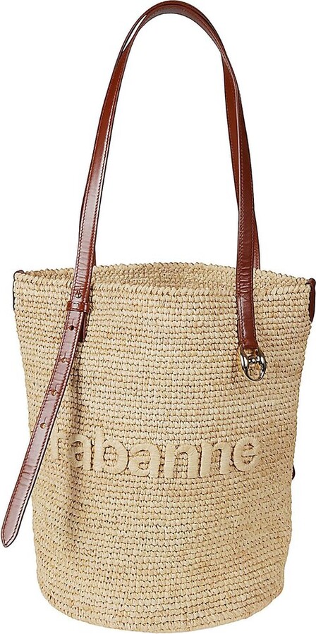Paco Rabanne Logo-Embroidered Top Handle Bag