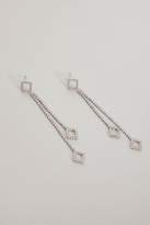 Thumbnail for your product : Quiz Silver Diamante Drop Earrings