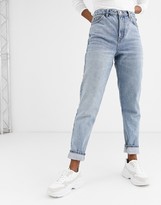 Thumbnail for your product : Topshop mom jeans in bleach wash
