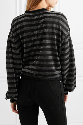 RtA Magnus Striped Lurex Sweatshirt - Black