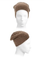 Thumbnail for your product : Portolano Basketweave Knit Cashmere Slouchy Beanie