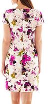 Thumbnail for your product : Liz Claiborne Short-Sleeve Floral Shift Dress