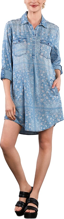 BILLY T Bandana Shirt Dress