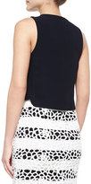 Thumbnail for your product : A.L.C. Gordon Cropped Sleeveless Crepe Top