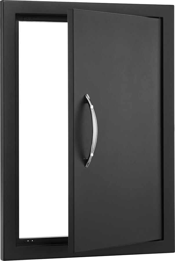 KFFKFF Barbecue Access Portal, 16W x 22H Inch Solo Outdoor Cooking Gateway, Chilled Plate Recessed Door, Wall Upright Door with Grip, Suitable for Barbecue Island, Grill Spot, Exterior Cupboard
