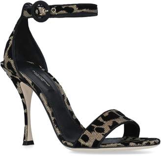 Dolce & Gabbana Keira Leopard Sandal Heels 105