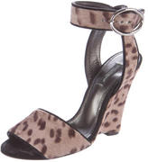 Thumbnail for your product : Dolce & Gabbana Ponyhair Wedge Sandals