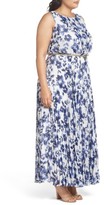 Thumbnail for your product : Eliza J Plus Size Women's Belted Floral Maxi Dress