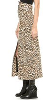 Thumbnail for your product : Carven Printed Wool Leopard Zip Skirt