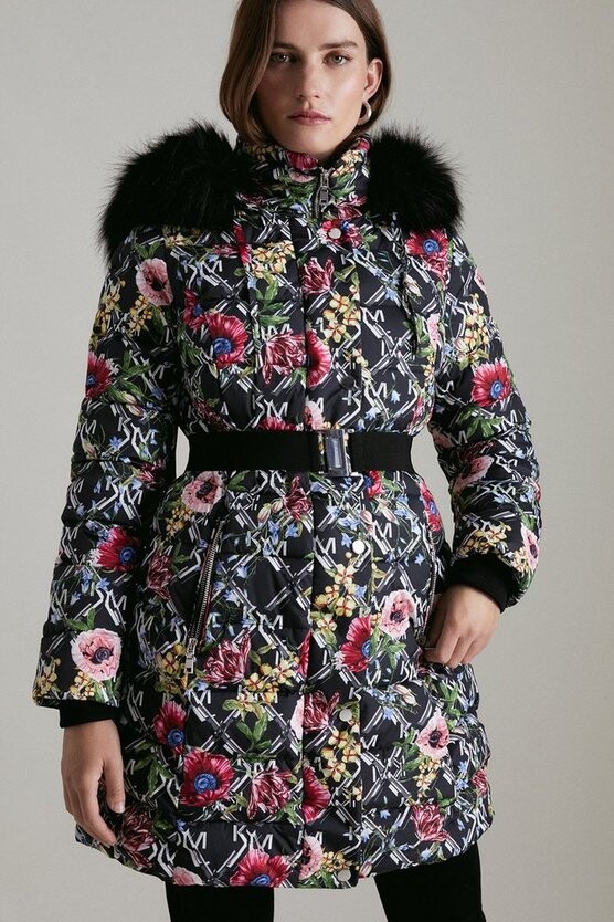floral coat womens