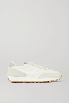 Nike Daybreak Faux Leather-trimmed Mesh And Suede Sneakers - Cream