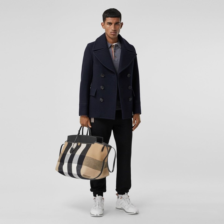 burberry peacoat men