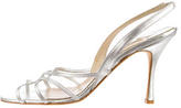 Thumbnail for your product : Manolo Blahnik Metallic Sandals