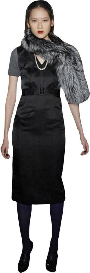 Vera Wang New Silk And Knit Cocktail Day Dress Sz 6
