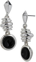 Thumbnail for your product : Robert Lee Morris Semi-Precious Black Stone & Tiered Silver-Tone Drop Earrings