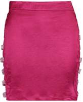 Thumbnail for your product : boohoo Diamante Side Stretch Satin Mini Skirt