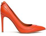 Thumbnail for your product : Valentino Textured-Leather Pumps