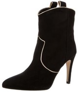 Thumbnail for your product : Barneys New York Suede Western Boots w/ Tags Black