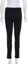 Thumbnail for your product : Rag & Bone Mid-Rise Leather-Trimmed Skinny Jeans