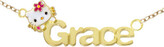Thumbnail for your product : Hello Kitty Personalized Girls 14K Yellow Gold Over Sterling Silver Name Necklace