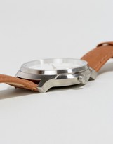 Thumbnail for your product : Mondaine Helvetica Bold Leather Watch In Brown 43mm