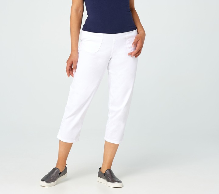Denim & Co. Pull on VYoke Crop Pants ShopStyle
