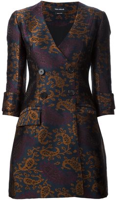 Yigal Azrouel jacquard double breasted coat dress - women - Polyester - 4