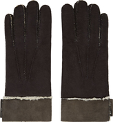 Thumbnail for your product : Dolce & Gabbana Black Nubuck & Shearling Gloves