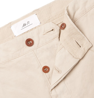 Mr P. - Straight-leg Garment-dyed Cotton-twill Chinos - Neutrals